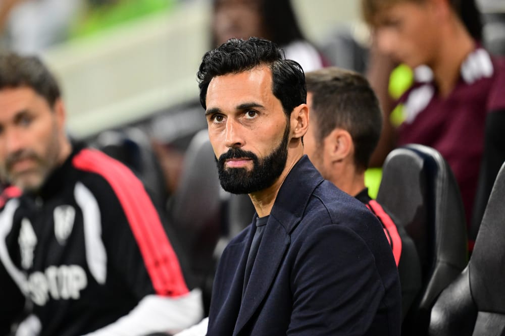 Fulham manager Alvaro Arbeloa during the EFL Cup match between Fulham and AFC Wimbledon at Craven Cottage, London, UK on 27 August 2026.